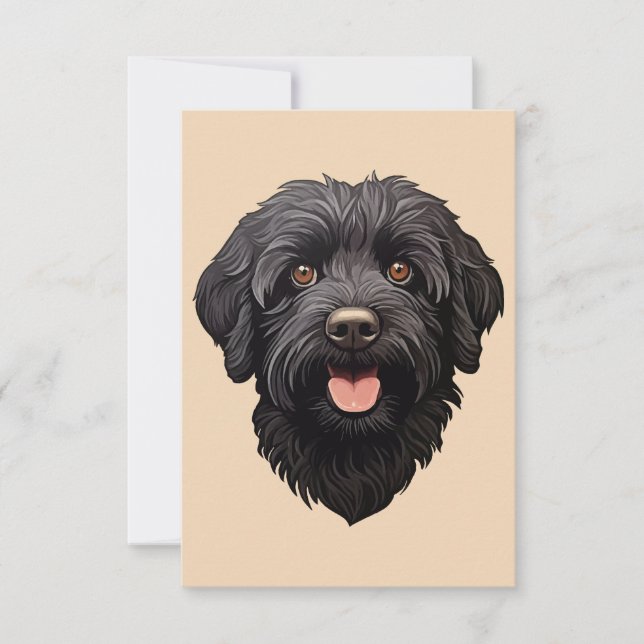 Labradoodle Chien Noir (Devant)