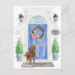 Labradoodle Moving Faire-part Carte postale