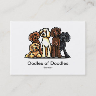 Labradoodle Rainbow White Cartes de visite