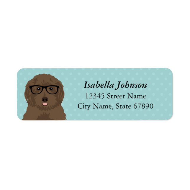 Labradoodle Retourner l'adresse Étiquettes (Devant)