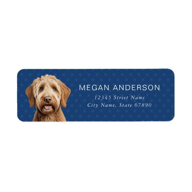 Labradoodle Retourner l'adresse Étiquettes (Devant)