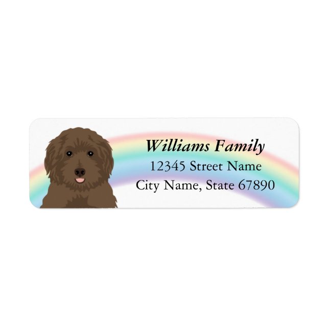 Labradoodle Retourner l'adresse Étiquettes (Devant)