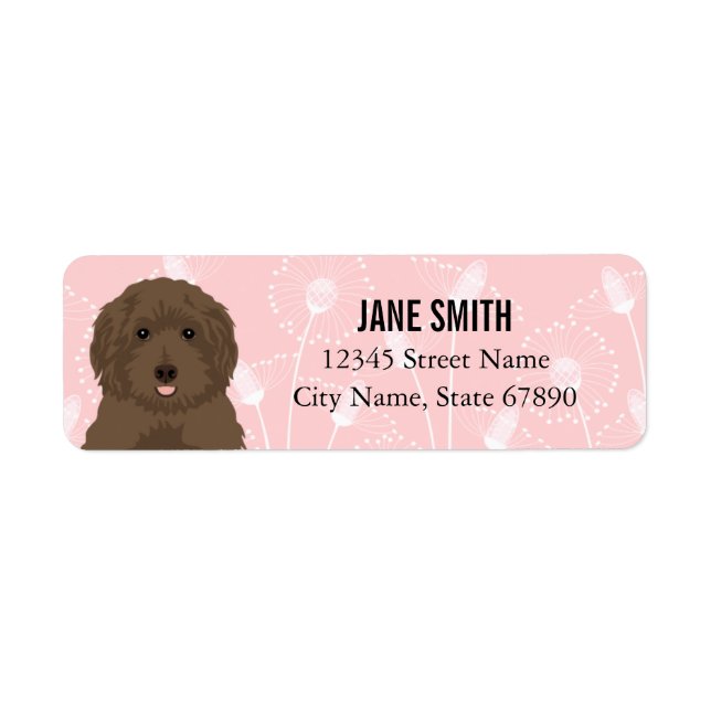 Labradoodle Retourner l'adresse Étiquettes (Devant)