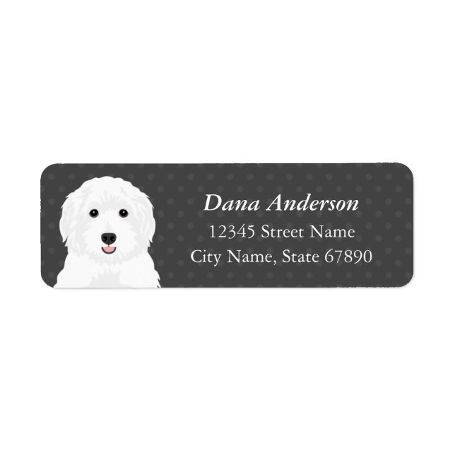 Labradoodle Retourner l'adresse Étiquettes (Devant)