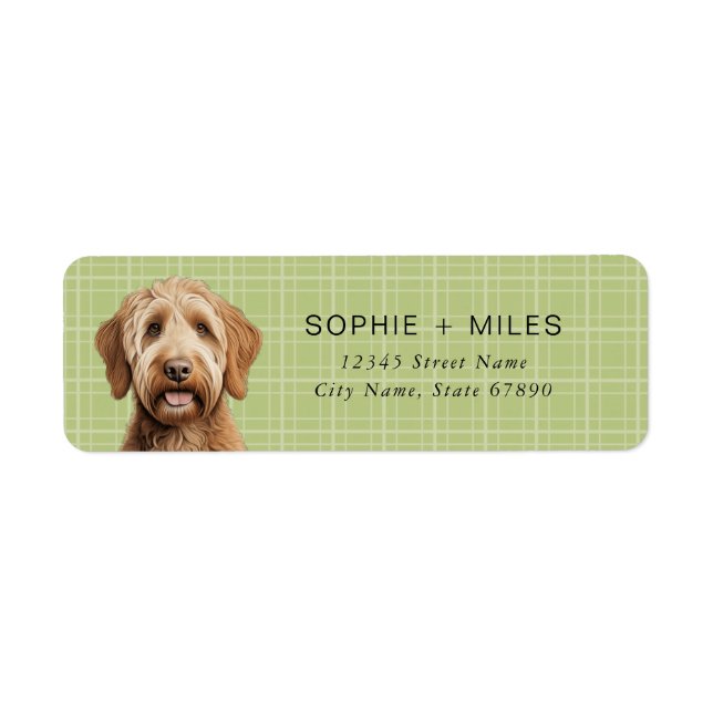 Labradoodle Retourner l'adresse Étiquettes (Devant)