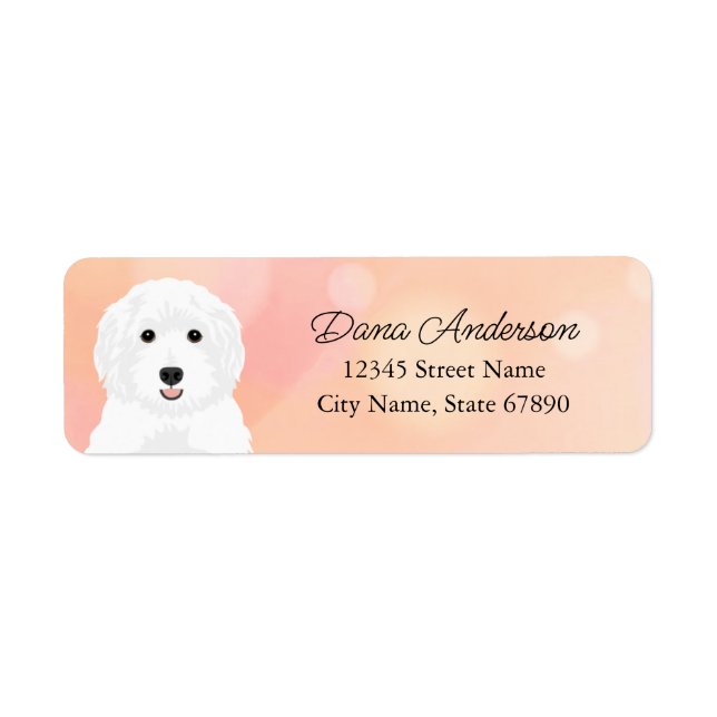 Labradoodle Retourner l'adresse Étiquettes (Devant)