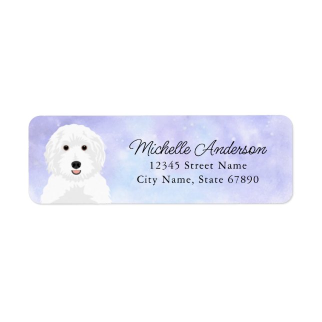 Labradoodle Retourner l'adresse Étiquettes (Devant)