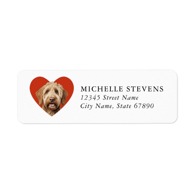Labradoodle Retourner l'adresse Étiquettes (Devant)