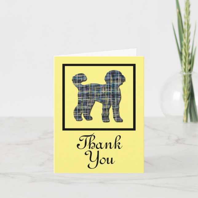 Labradoodle Silhouette Chien Merci Carte de voeux (Devant)