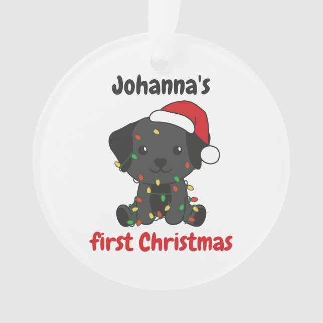 Labrador Christmas Baby First Christmas (devant)