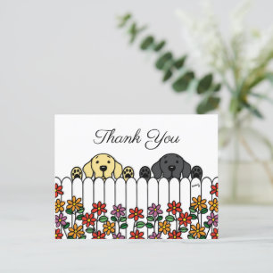 Labrador Duo Vous regarde Carte postale Merci