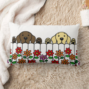 Labrador Duo vous regarder Lumbar Coussin