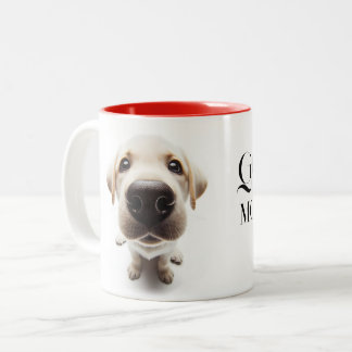 Labrador gros-up Mug avec votre nom