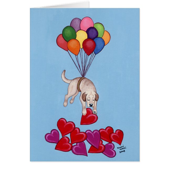 Labrador jaune rassemblant l'AMOUR (Devant)