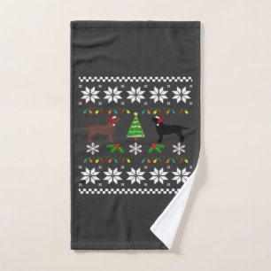 Labrador noir et Labrador chocolat Joyeux Noël