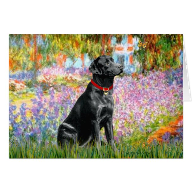 Labrador (Noir) - Jardin (Devant horizontal)