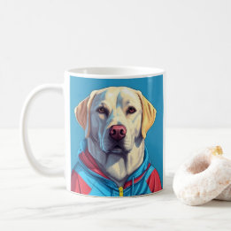 Labrador récupérateur en tenue de piste tasse de c
