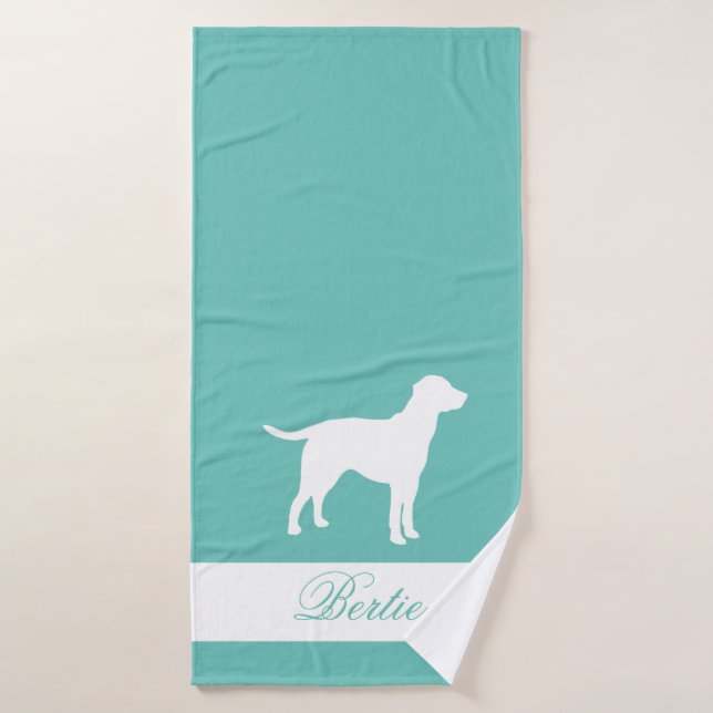 Labrador Retriever animal de compagnie personnalis (Serviette de bain)