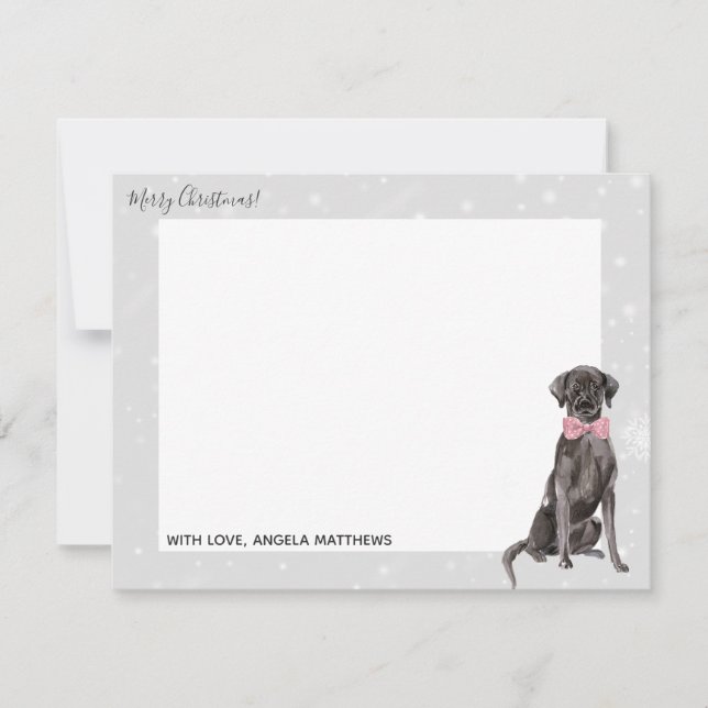 Labrador Retriever Black Lab - Cartes de notes de  (Devant)
