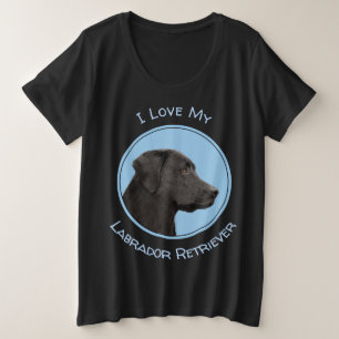 Labrador Retriever Black Peinture Original Chien A