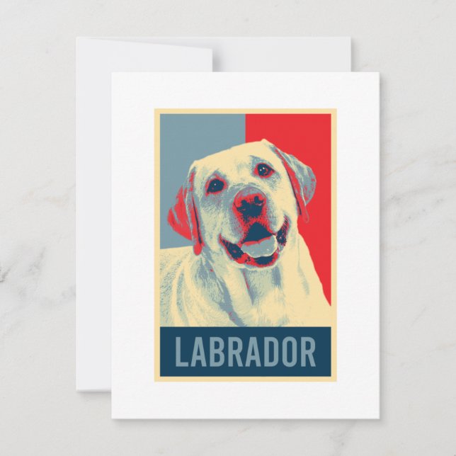 Labrador Retriever Chien Portrait Pop Art (Devant)