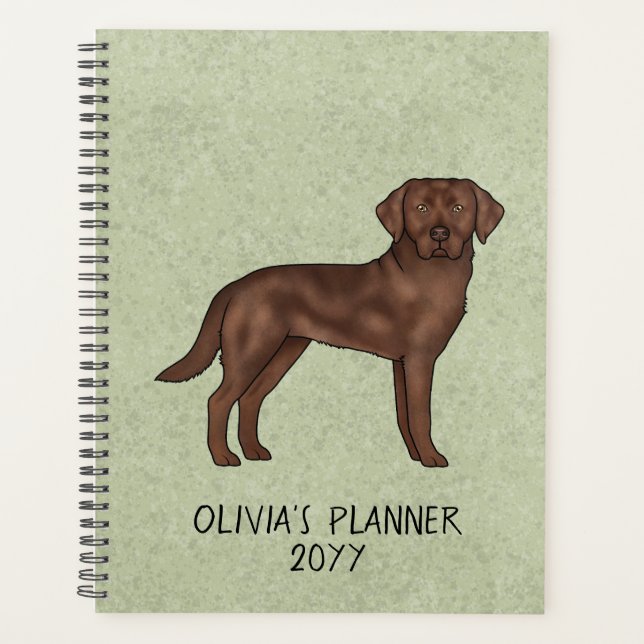 Labrador Retriever Chocolat Lab Texte Personnalisé (Devant)