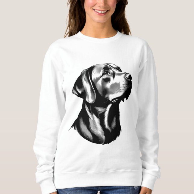 Labrador Retriever Dog Mom Illustration Sweatshirt (Devant)