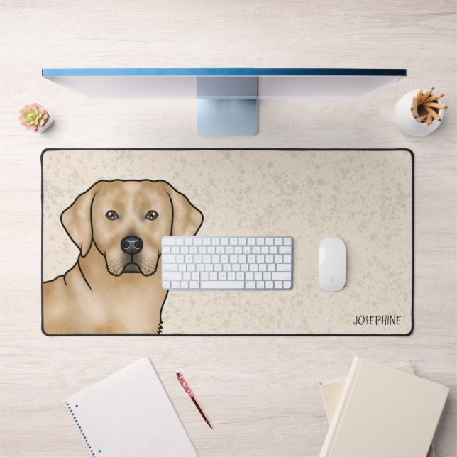 Labrador Retriever Jaune Chien Labrador Mignon Ave (Bureau 1)