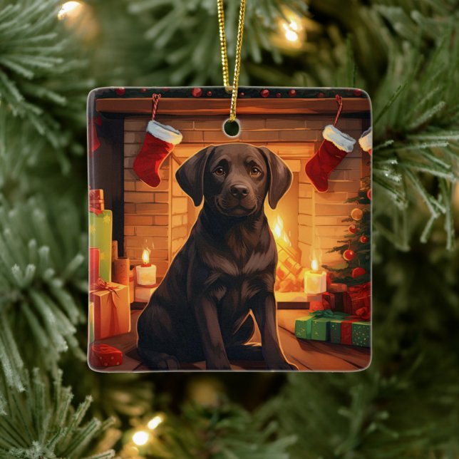 Labrador Retriever Noël, Décoration pendante (Arbre)