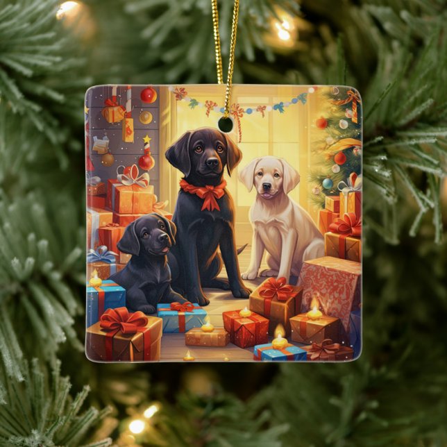 Labrador Retriever Noël, Décoration pendante (Arbre)