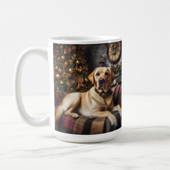 Labrador Retriever SteamPunk Christmas Mug Cup (Gauche)