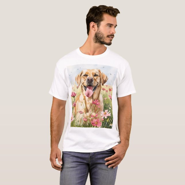  Labrador Retriever Watercolor Men's T-Shirt (Devant entier)