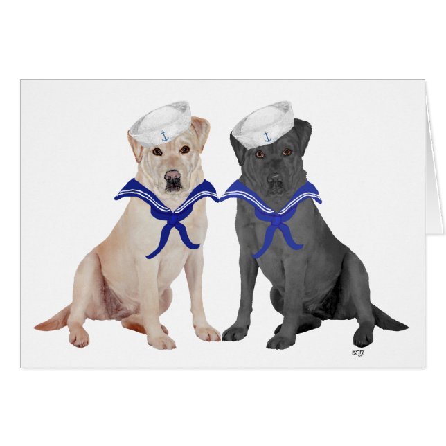 Labradors Retrievers jaunes et noirs (Devant horizontal)