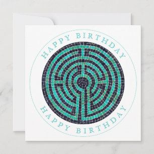 LABYRINTH III Carré plat carte d'anniversaire