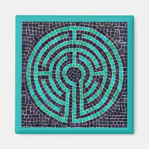 LABYRINTH III Magnet Carré - Turquoise