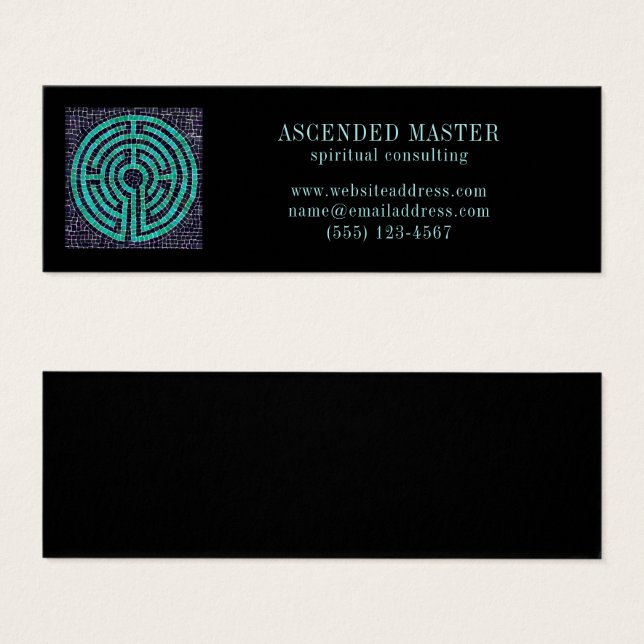 LABYRINTH III Mini Carte de visite - Noir (Devant & derrière)