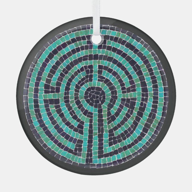 LABYRINTH III Ornement en cercle de verre (Recto)