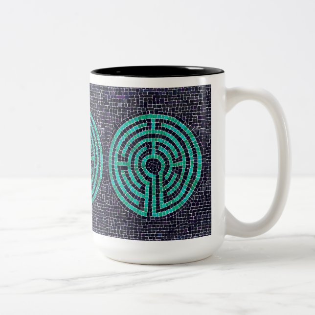 LABYRINTH III Tall Black Mug à deux tons (Droit)