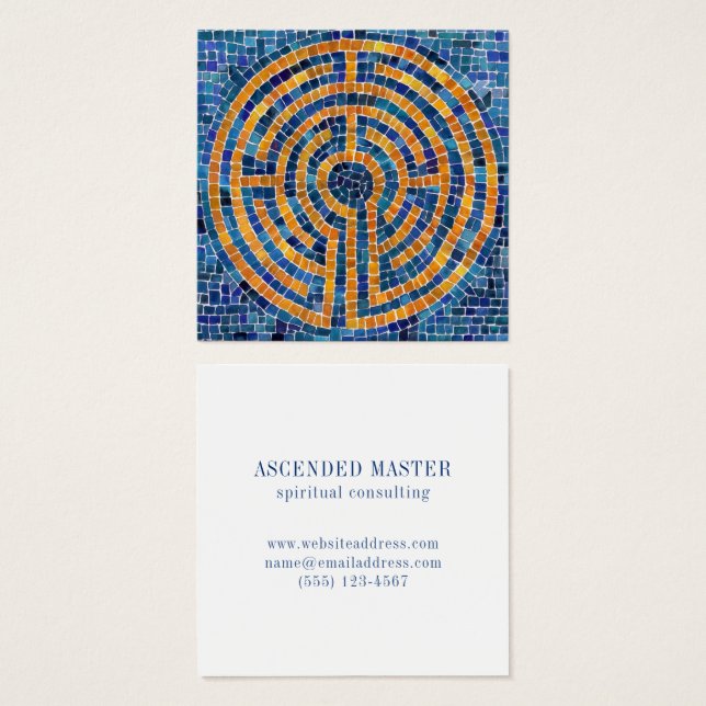 LABYRINTH IV Carte de visite Carré (Devant & derrière)