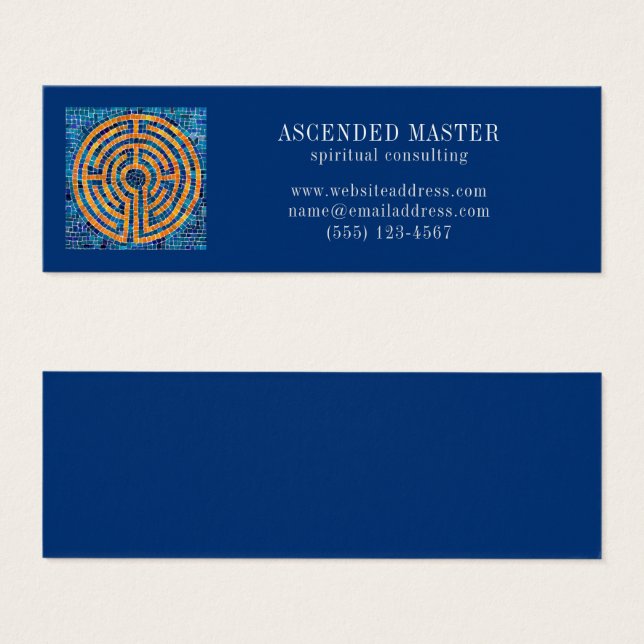 LABYRINTH IV Mini Carte de Visite - Bleu (Devant & derrière)