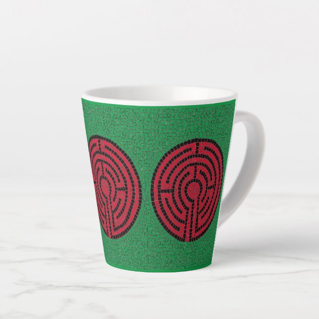 LABYRINTH IX Latte Mug (Angle droit)