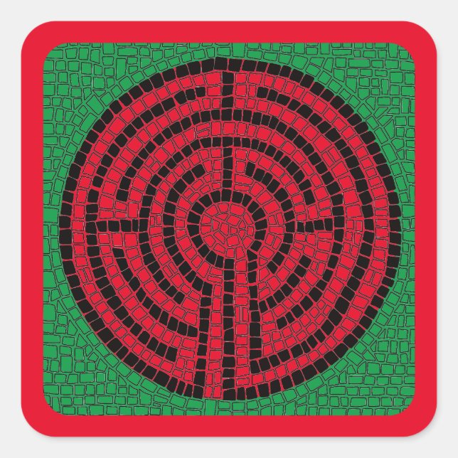 LABYRINTH IX Stickers petits Carrés (Devant)