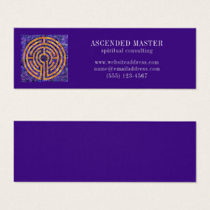 LABYRINTH MOSAIC Mini Carte de visite - Violet