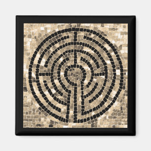 LABYRINTH V Magnet Carré - Noir