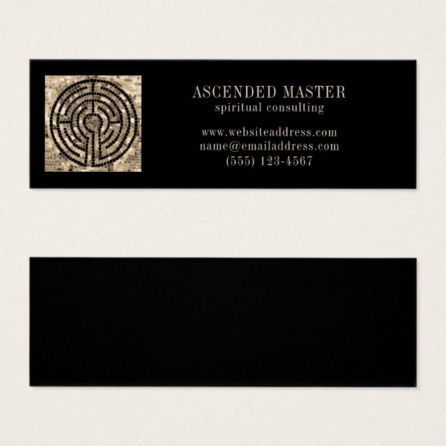 LABYRINTH V Mini Carte de visite - Noir (Devant & derrière)