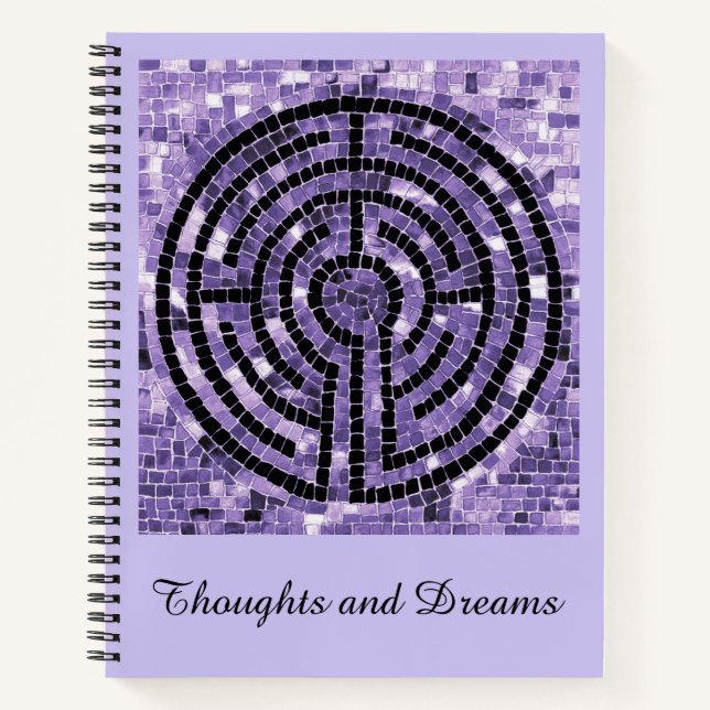 LABYRINTH VI 8,5x11 Carnet + Améthyste texte (Devant)