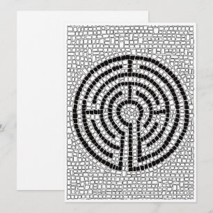 LABYRINTH VII 5,5x7,5 Carte plate