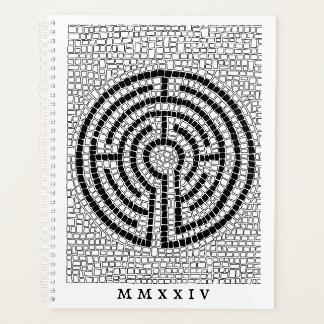 LABYRINTH VII 8,5x11 Planificateur + Texte / Blanc (Devant)