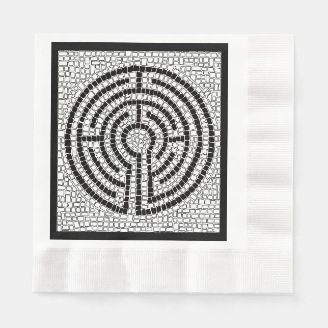 LABYRINTH VII Serviette en papier pour déjeuner -  (Devant)