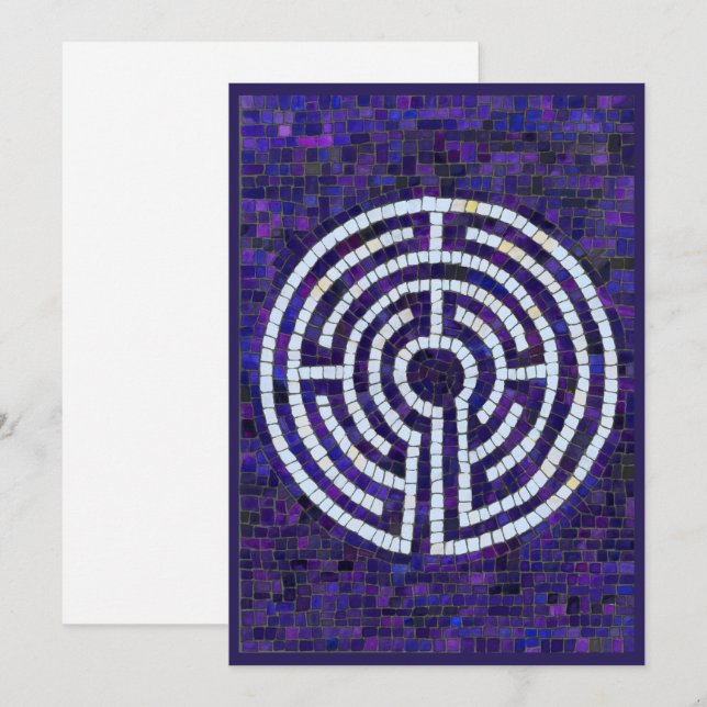 LABYRINTH VIII 5x7 Carte plate (Devant / Derrière)
